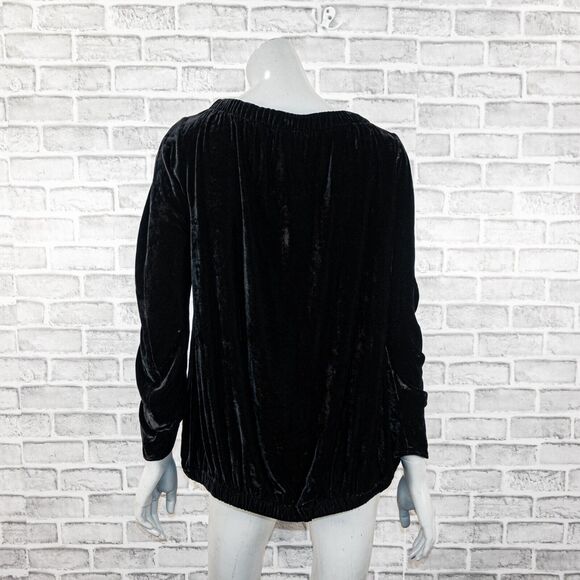 Zero + Maria Cornejo Women's Ruched Bubble Top in velvet Black size 2 - Picture 4 of 8
